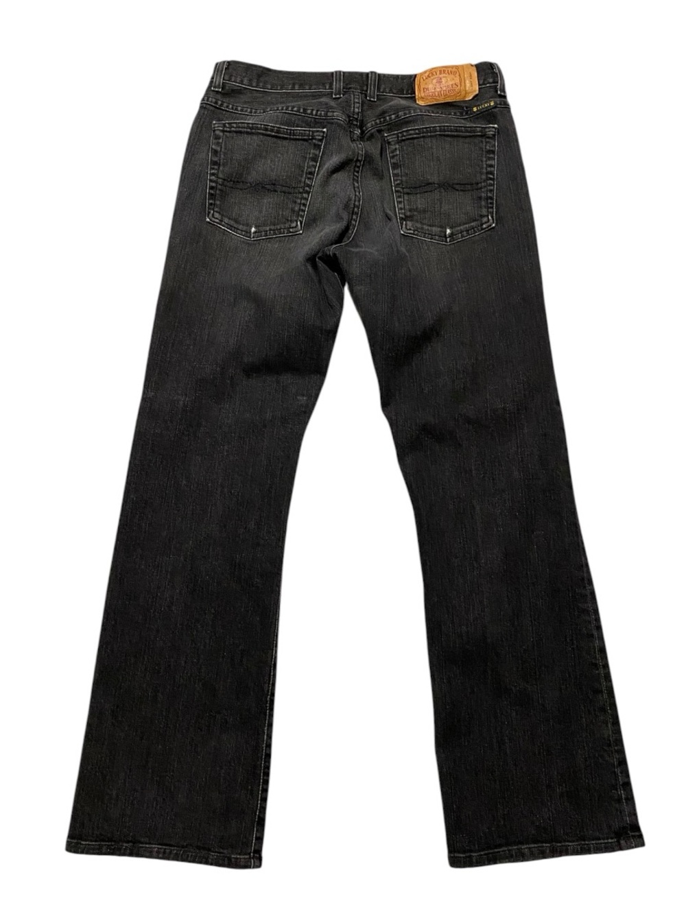 Lucky Brand Easy Rider Black Bootcut Jeans 6/28 Button Fly Vintage Y2K USA Made - Picture 5 of 11